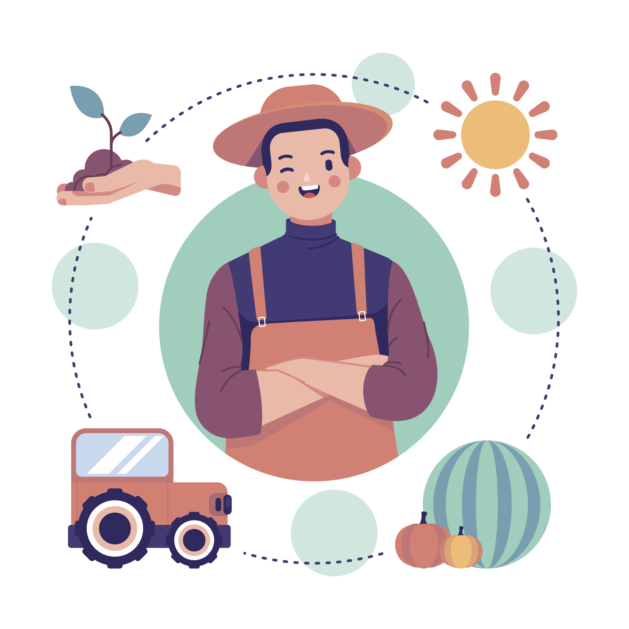 agriculteur dans un circuit court